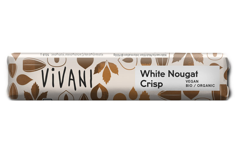 Vegan White Chocolate Nougat Crisp 35g,  (Vivani)