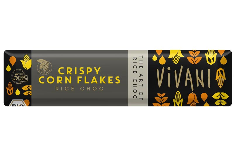 Crispy Vegan Corn Flake Chocolate 35g, Organic (Vivani)