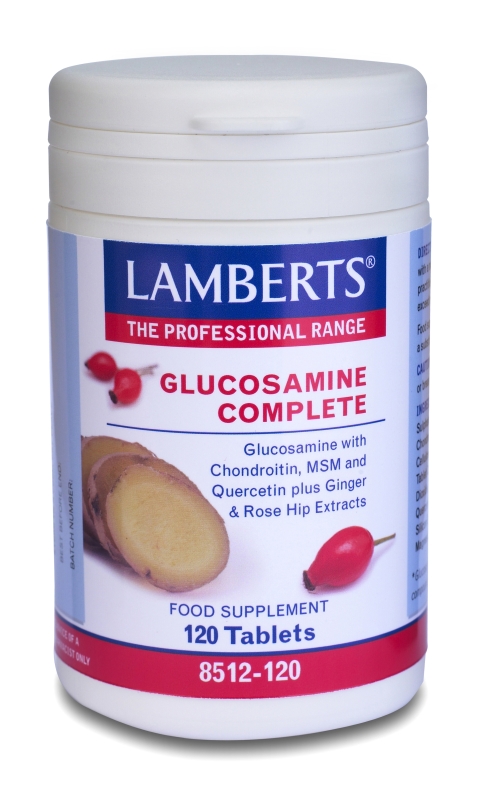 Lamberts Glucosamine Complete (Glucosamine, Chondroitin, Quercetin, Ginger, Rose Hip) - 120 s