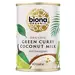 Organic Green Curry Coconut Milk 400ml (Biona)