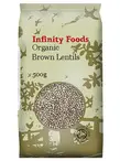 Organic Brown Lentils 500g (Infinity Foods)