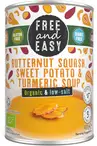 Organic Butternut Squash, Sweet Potato & Turmeric Soup 400g (Free & Easy)