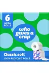 Classic Soft Toilet Tissue x 6 Mega Rolls (Who Gives A Crap)