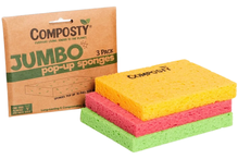 Jumbo 'Pop-Up' Sponges x 3 (Composty)