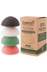 Konjac Facial Sponges x 4 (Composty)