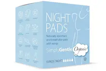 Organic Cotton Night Pads x 10 (Simply Gentle)