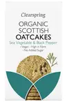 Organic Sea Vegetable & Black Pepper Oatcakes 200g (Clearspring)