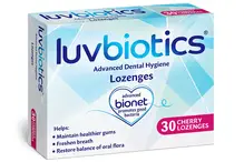 Probiotic Dental Lozenges Cherry Flavour 30 Tablets (Luvbiotics)