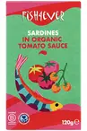 Organic Whole Sardines in Tomato Sauce 120g (Fish4Ever)