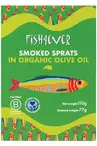 Organic Smoked Sprats in Extra Virgin Olive Oil 110g (Fish4Ever)