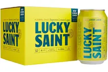 Superior Unfiltered Alcohol Free Lemon Lager 4x330ml (Lucky Saint)