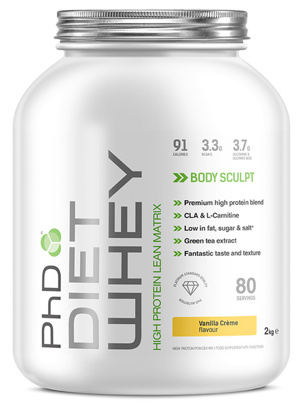 phd diet whey protein powder vanilla