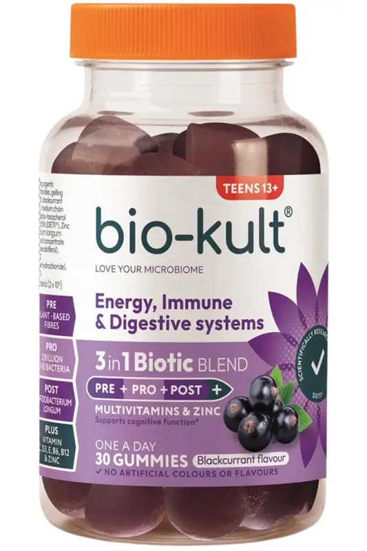 3-in-1 Biotic Blend Gummies for Teens x 30 (Bio-Kult)