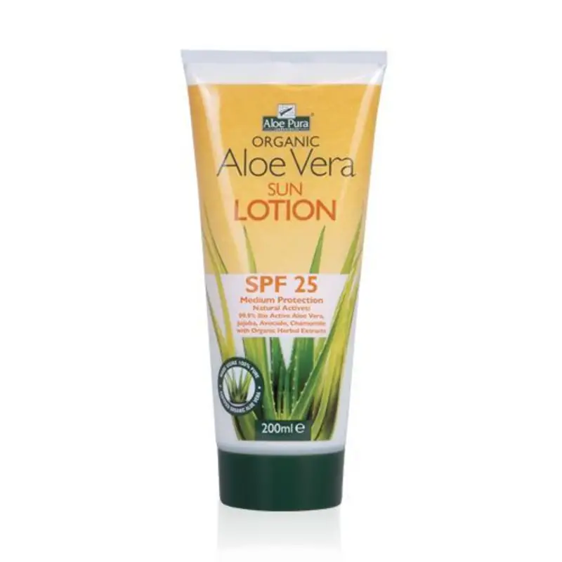Aloe Vera Sun Lotion SPF25 200ml (Aloe Pura) | Healthy Supplies