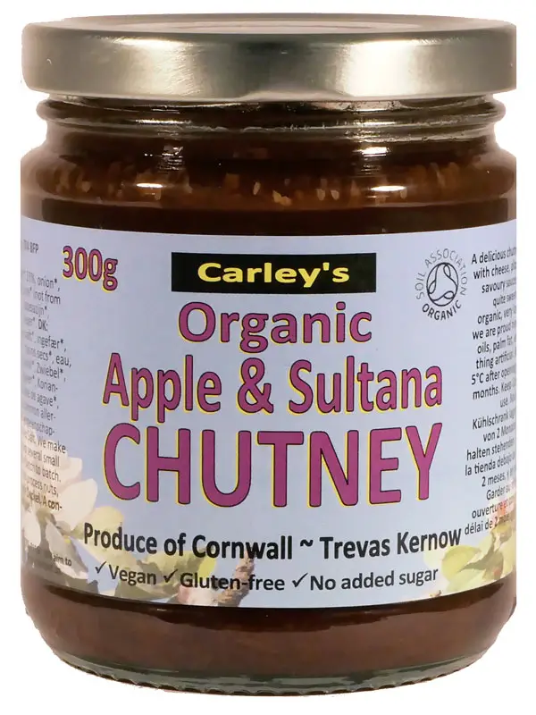 Organic Apple & Sultana Chutney 300g (Carley's)