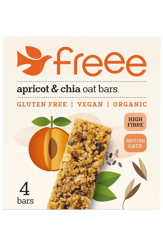 Organic Gluten Free Apricot Oat Bars with Chia 4 x 35g (Freee by Doves Farm)