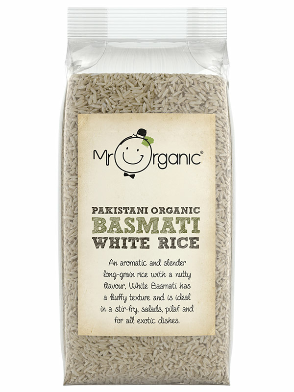 Pakistani White Basmati Rice, Organic 500g (Mr Organic)
