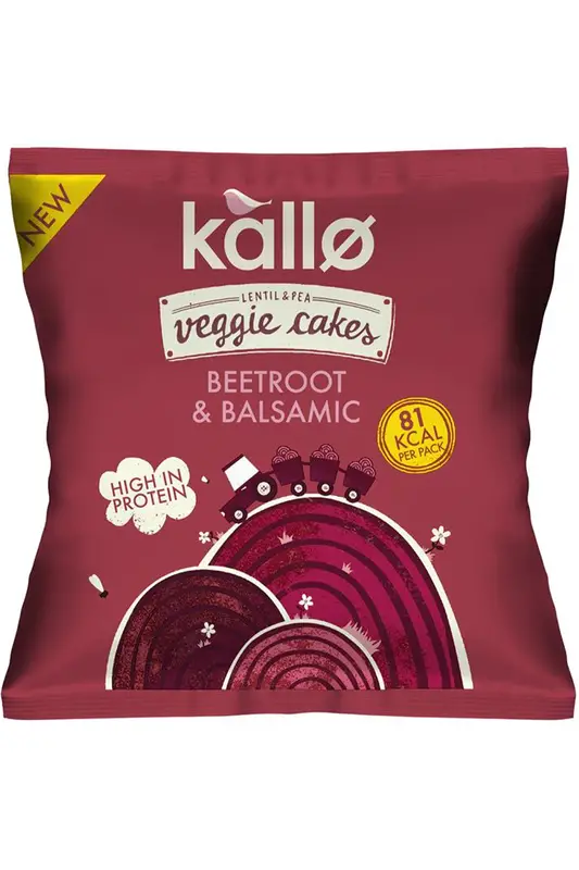 Beetroot & Balsamic Veggie Cakes Snack Pack 22g (Kallo)