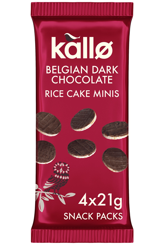 Belgian Dark Chocolate Rice Cake Minis 84g (Kallo)