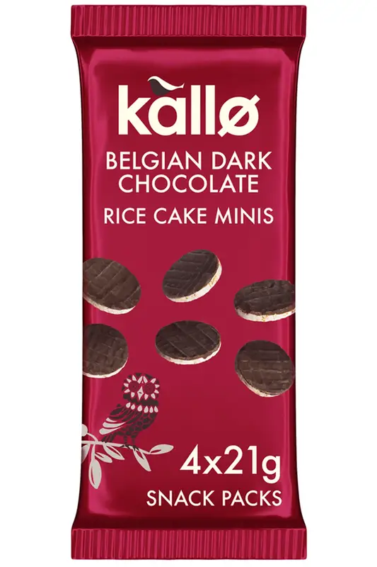 Belgian Dark Chocolate Rice Cake Minis 84g (Kallo)