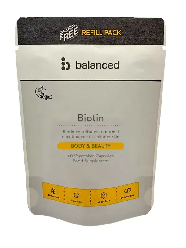 Biotin Refill Pouch 60 Capsules (Balanced)