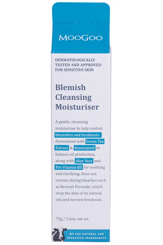 Blemish Cleansing Moisturiser 75g (MooGoo)