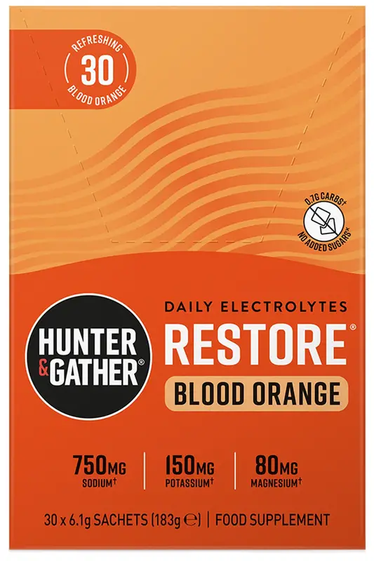 Restore Blood Orange Electrolytes Sachets x 30 (Hunter and Gather)