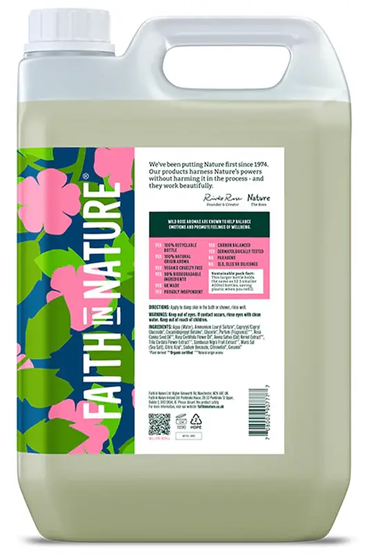 Wild Rose Body Wash 5L (Faith In Nature)