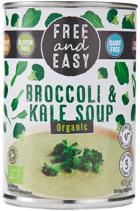 Organic Broccoli & Kale Soup 400g (Free & Easy)