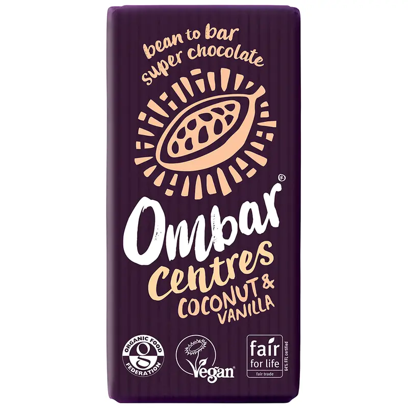 Organic Centres Coconut & Vanilla Bar 35g (Ombar)