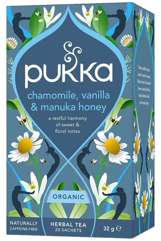 Organic Chamomile, Vanilla & Manuka Honey Tea 20 x Sachets (Pukka)