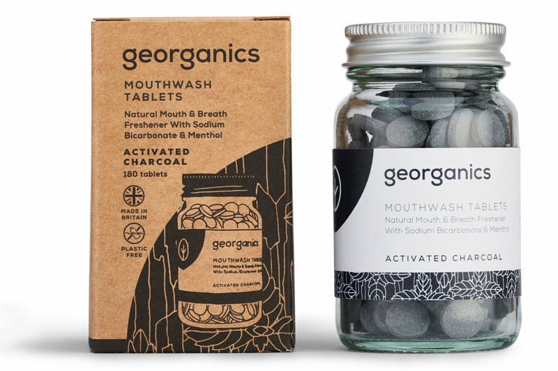 Activated Charcoal Mouthwash 180 Tablets (Georganics)