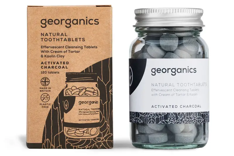 Activated Charcoal Toothpaste 120 Tablets (Georganics)