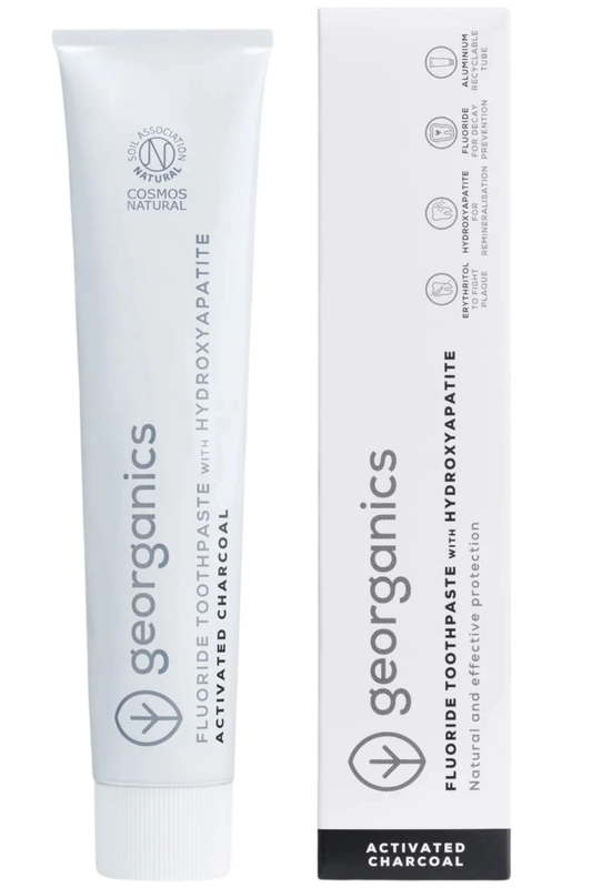 Charcoal Toothpaste with Hydroxyapatite 75ml (Georganics)