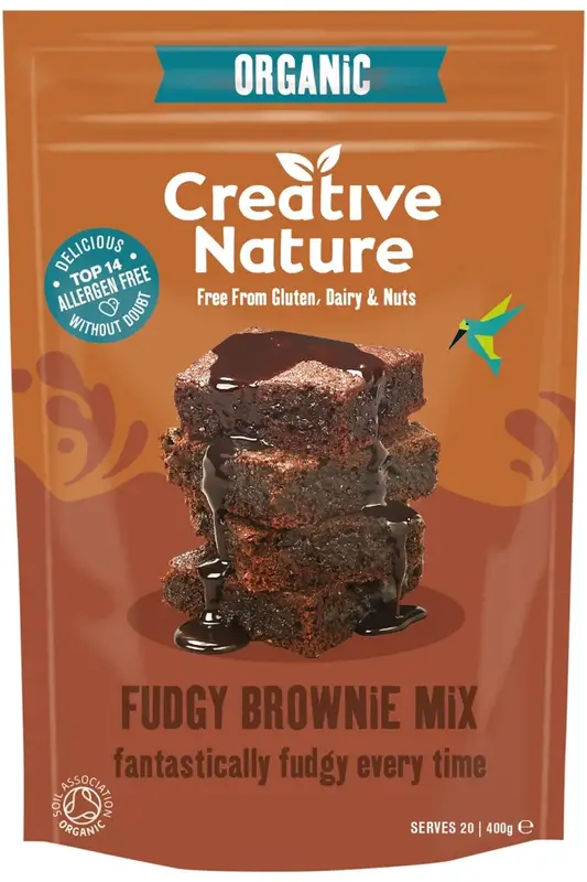Organic Gluten Free Fudgy Brownie Mix 400g (Creative Nature)