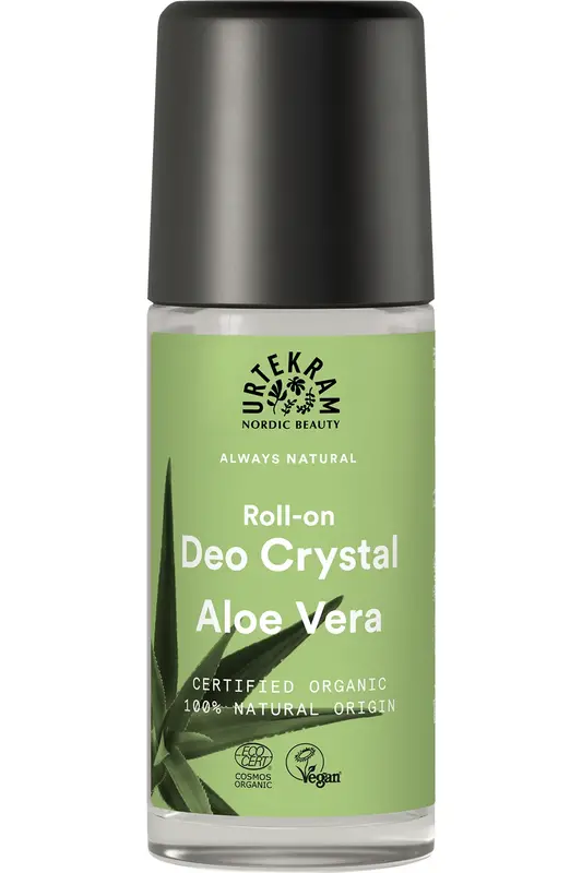 Organic Aloe Vera Crystal Deodorant Roll On 50ml (Urtekram)