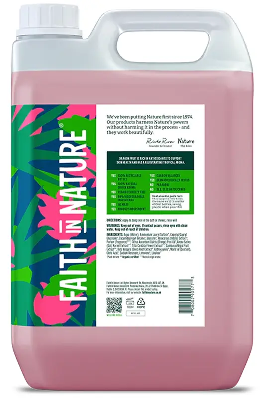Dragon Fruit Body Wash 5L (Faith in Nature)