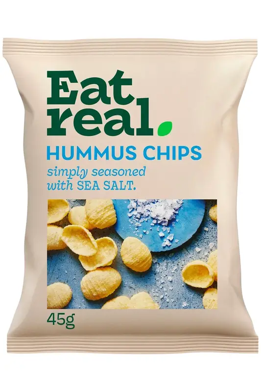 Hummus Chips Sea Salt 45g (Eat Real)