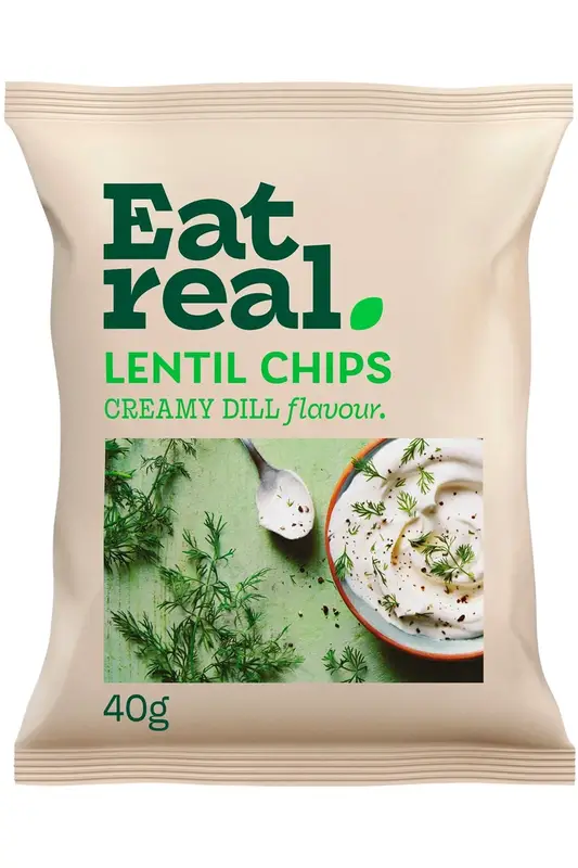 Lentil Chips Creamy Dill 40g (Eat Real)