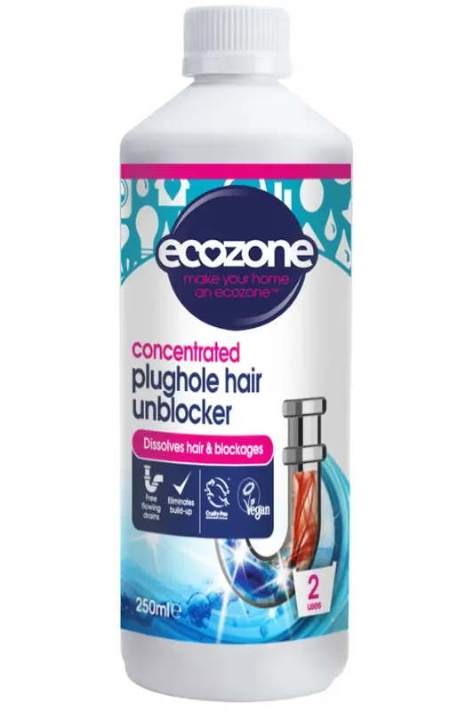 Plughole Hair Unblocker 250ml (Ecozone)