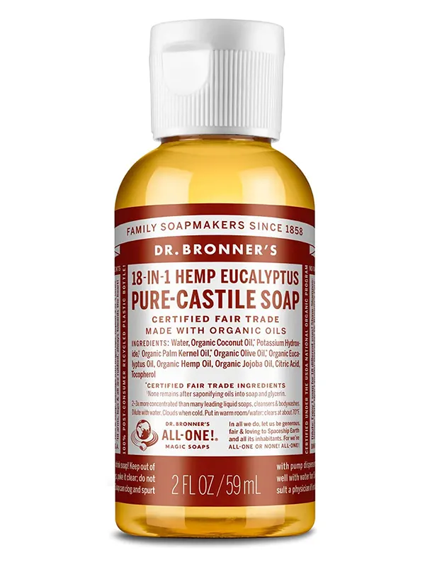 18-in-1 Hemp Eucalyptus Castile Soap 60ml (Dr. Bronner's)