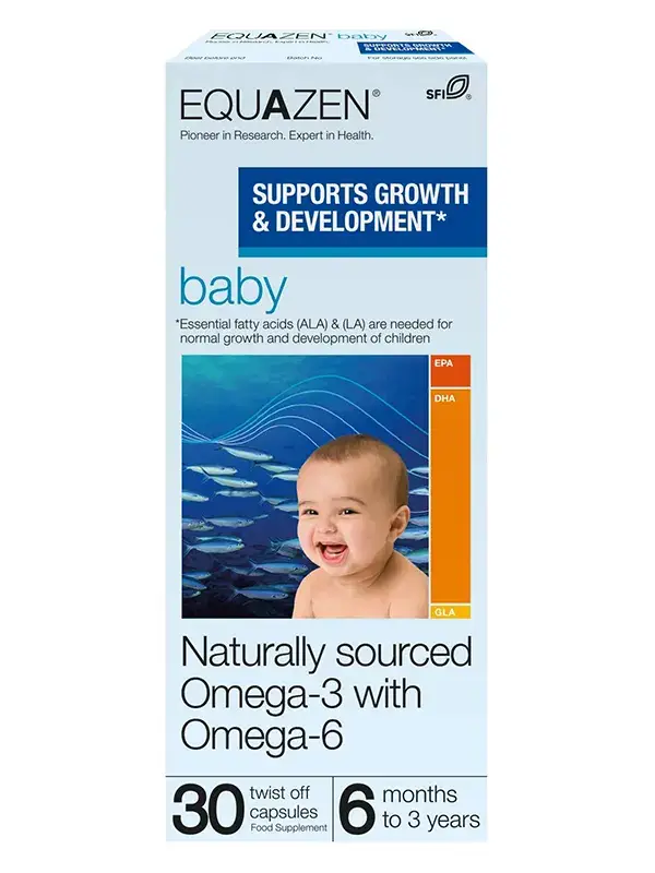 Equazen Baby Oméga-3 DHA & Oméga-6 - 30 Capsules - Pour Bébés De 6 Mois à 3 Ans - Neuf