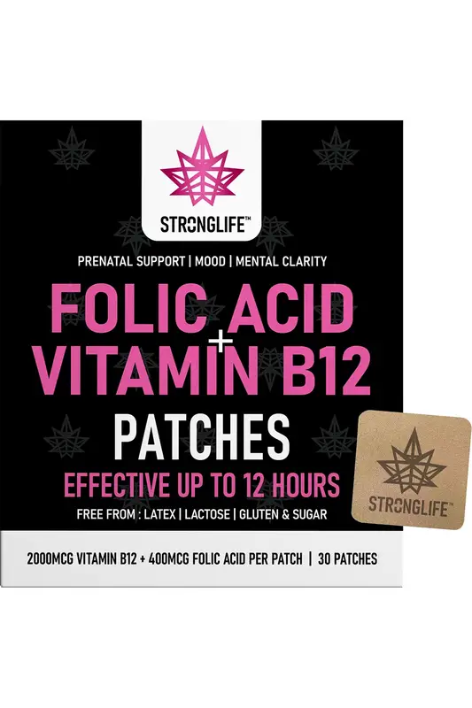 Folic Acid + Vitamin B12 x 30 Patches (Stronglife)
