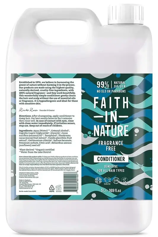 Fragrance Free Conditioner 5L (Faith In Nature)