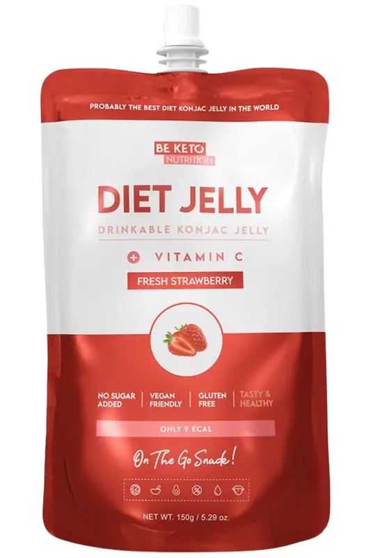 Fresh Strawberry Konjac Jelly 150g (BeKeto)