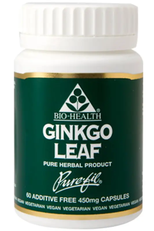 Ginkgo Leaf 60 Capsules (Bio-Health)