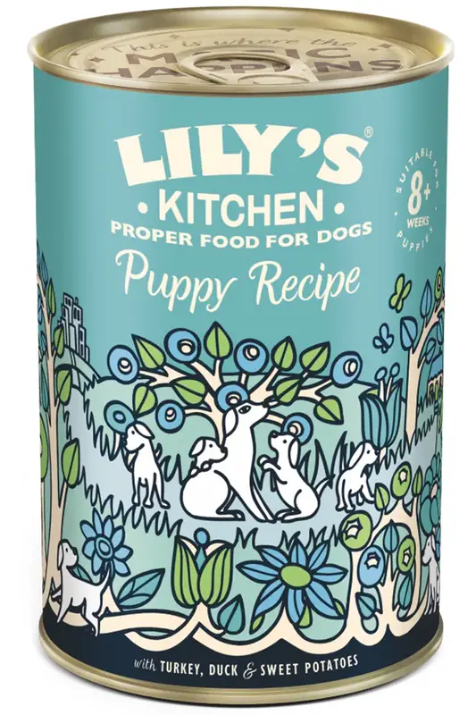 Turkey & Duck Dinner for Puppies 400g (Lilys Kitchen)