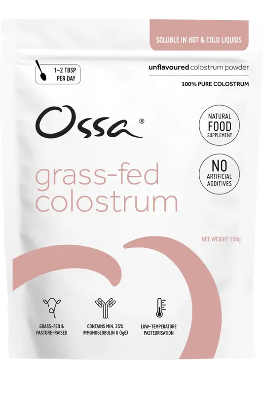Certified Grass Fed Colostrum Powder 150g (Ossa Organic)