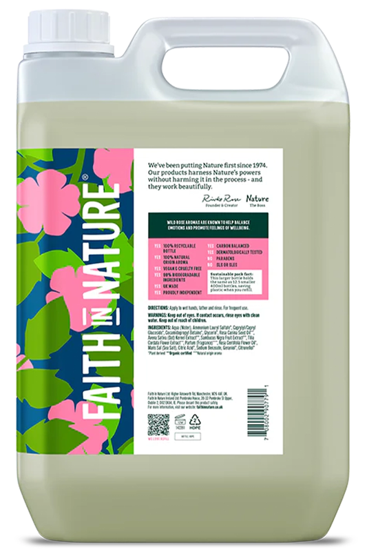 Wild Rose Hand Wash 5L (Faith In Nature)