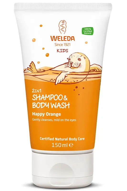 Kids 2in1 Shampoo & Body Wash Happy Orange 150ml (Weleda)
